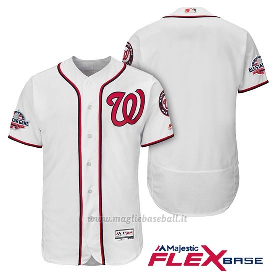 Maglia Baseball Uomo Washington Nationals Bianco 2018 All Star 1ªFlex Base